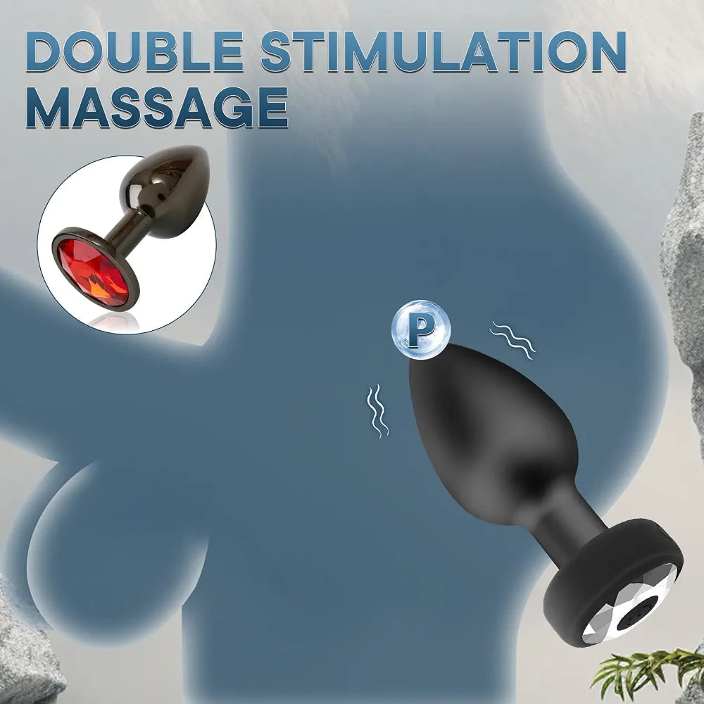 10-Mode Wireless Remote Controlled Anal Vibrator Set with Dual Prostate Massagers