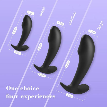 Silicone Anal Plug Set for Beginners - Comfortable Prostate Stimulator for Men and Women