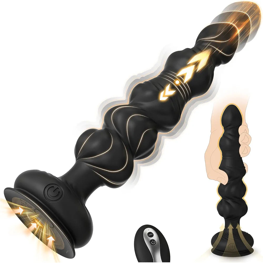 Remote-Controlled Vibrating Prostate Massager and Butt Plug for Couples