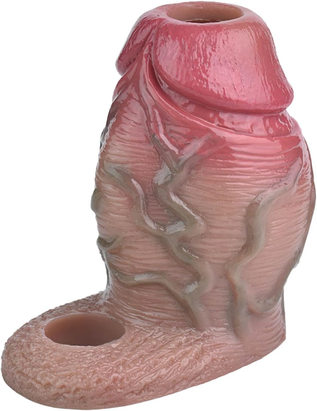 5-Inch Realistic Silicone Penis Extender Sleeve with Cock Ring - Reusable Adult Sex Toy