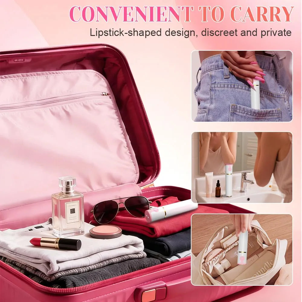 Rechargeable Mini Lipstick Vibrator - 10-Mode Discreet Clitoral and G-Spot Stimulator