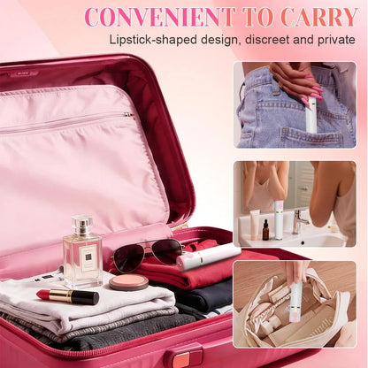 Rechargeable Mini Lipstick Vibrator - 10-Mode Discreet Clitoral and G-Spot Stimulator