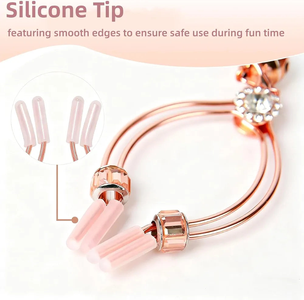 Adjustable Silicone-Tipped Clitoral Stimulation Clips for Sensual Play