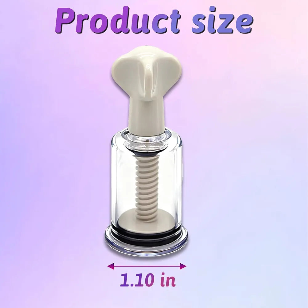 Adjustable Nipple and Clitoral Suction Cup Set - 2 Piece Sensitivity Enhancement Device