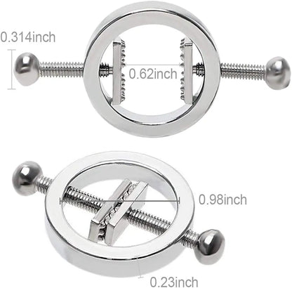 Adjustable Stainless Steel Nipple Clamps for Sensory Play