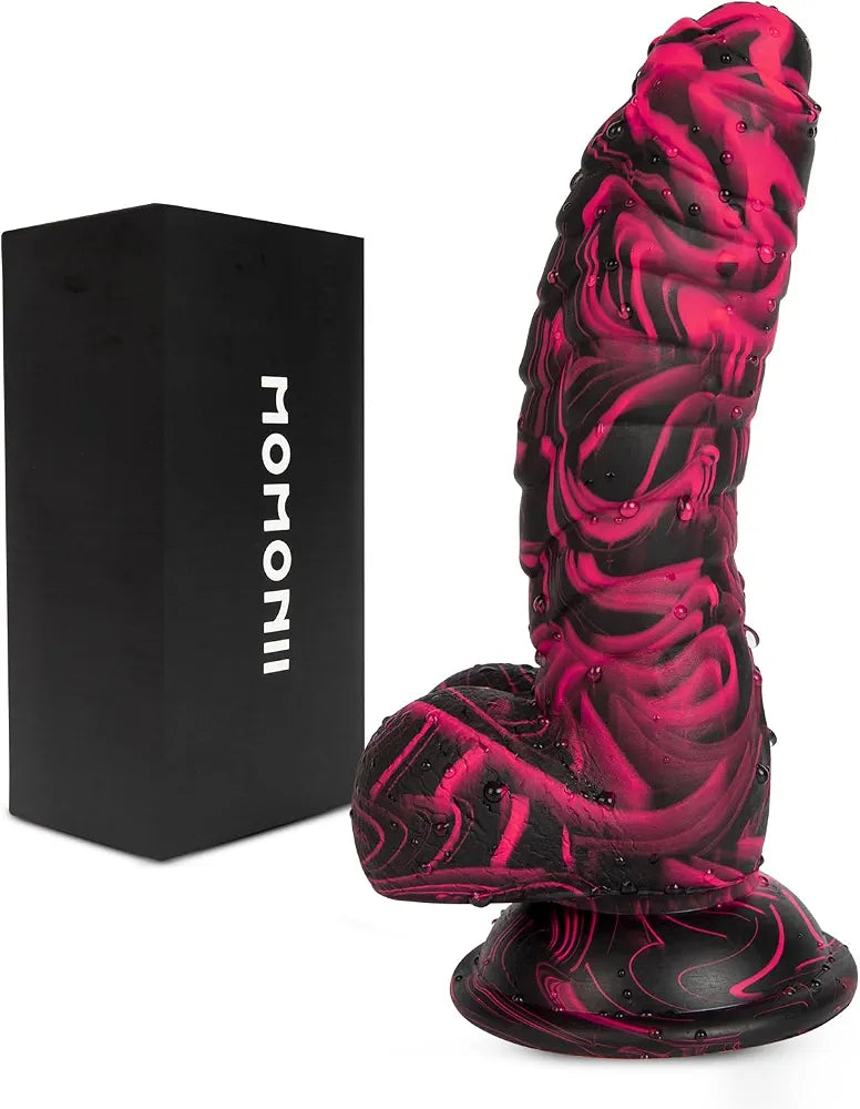 7.16-Inch Realistic Silicone Monster Dildo with Strong Suction Cup for Hands-Free G-Spot and Anal Stimulation