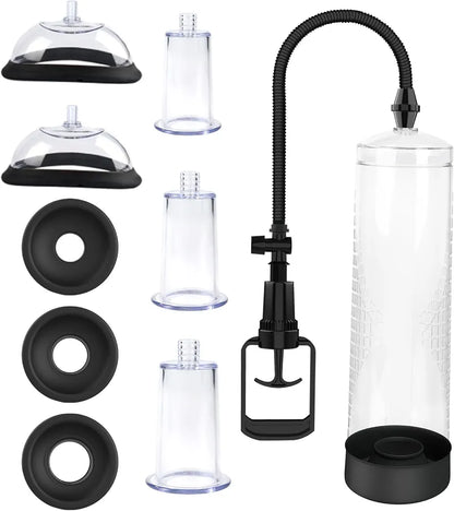XIABALE Manual Vacuum Suction Pump Set for Couples - Penis and Clitoral Enhancement Device