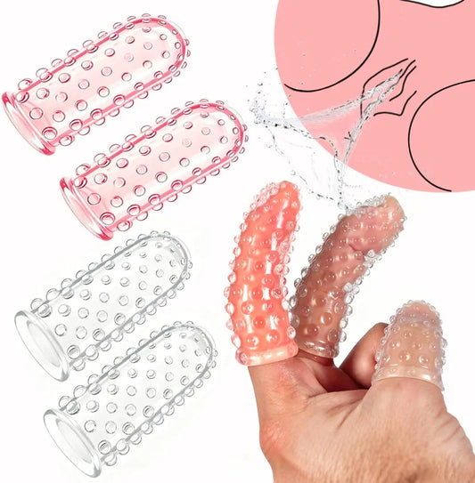 4-Piece Silicone Finger Vibrator Set for Intimate Stimulation and Couples Play