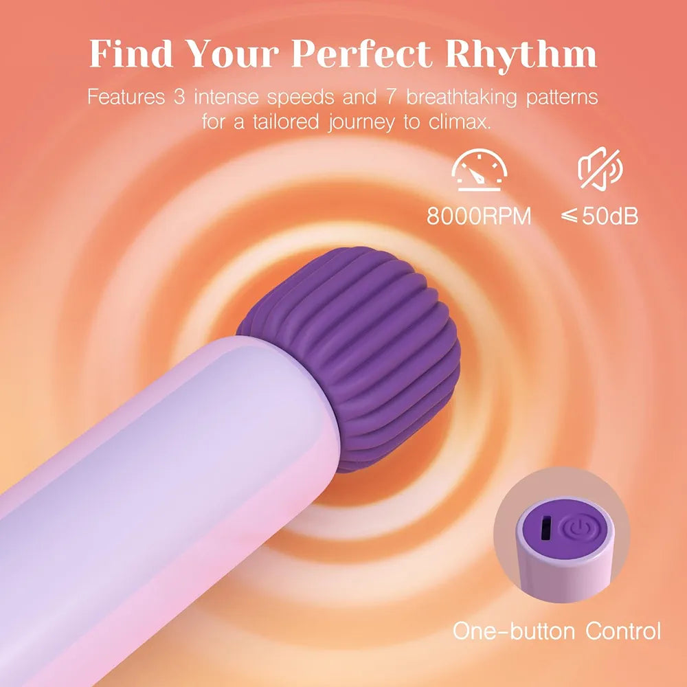 Premium 10-Mode Silicone Bullet Vibrator Set with 4 Interchangeable Attachments