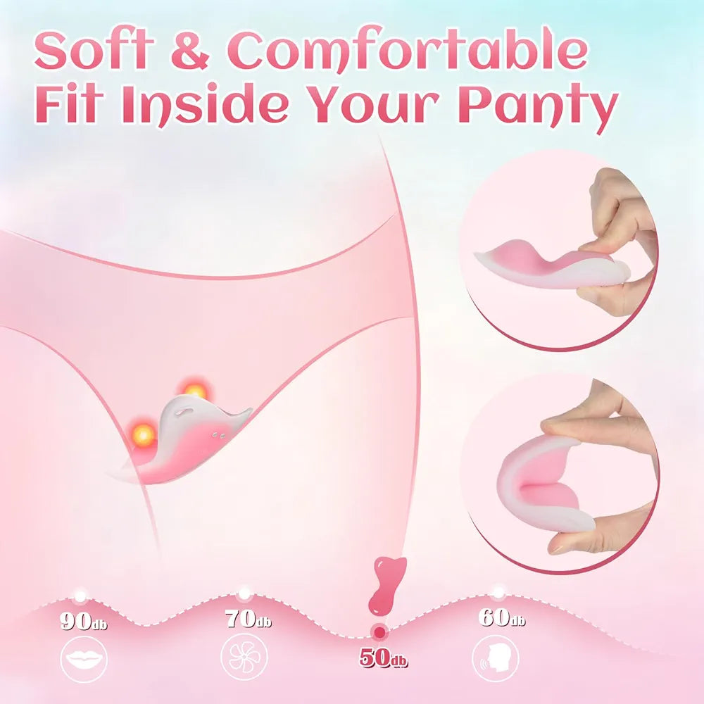 ACUMUM App-Controlled Wearable Panty Vibrator - Waterproof Silicone Remote-Controlled Clitoral Stimulator for Couples
