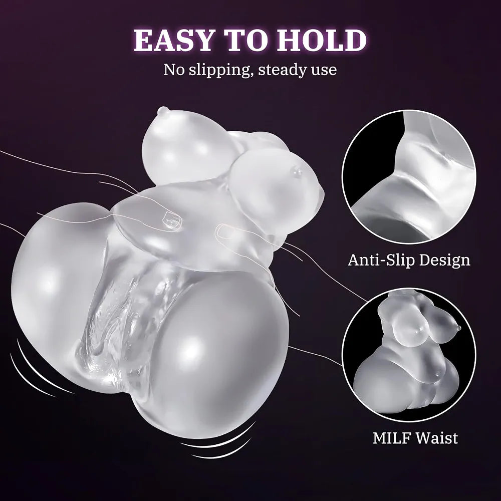 Realistic Dual-Channel Male Masturbator with Textured Vagina and Anal Simulation