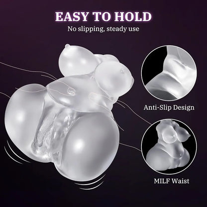 Realistic Dual-Channel Male Masturbator with Textured Vagina and Anal Simulation