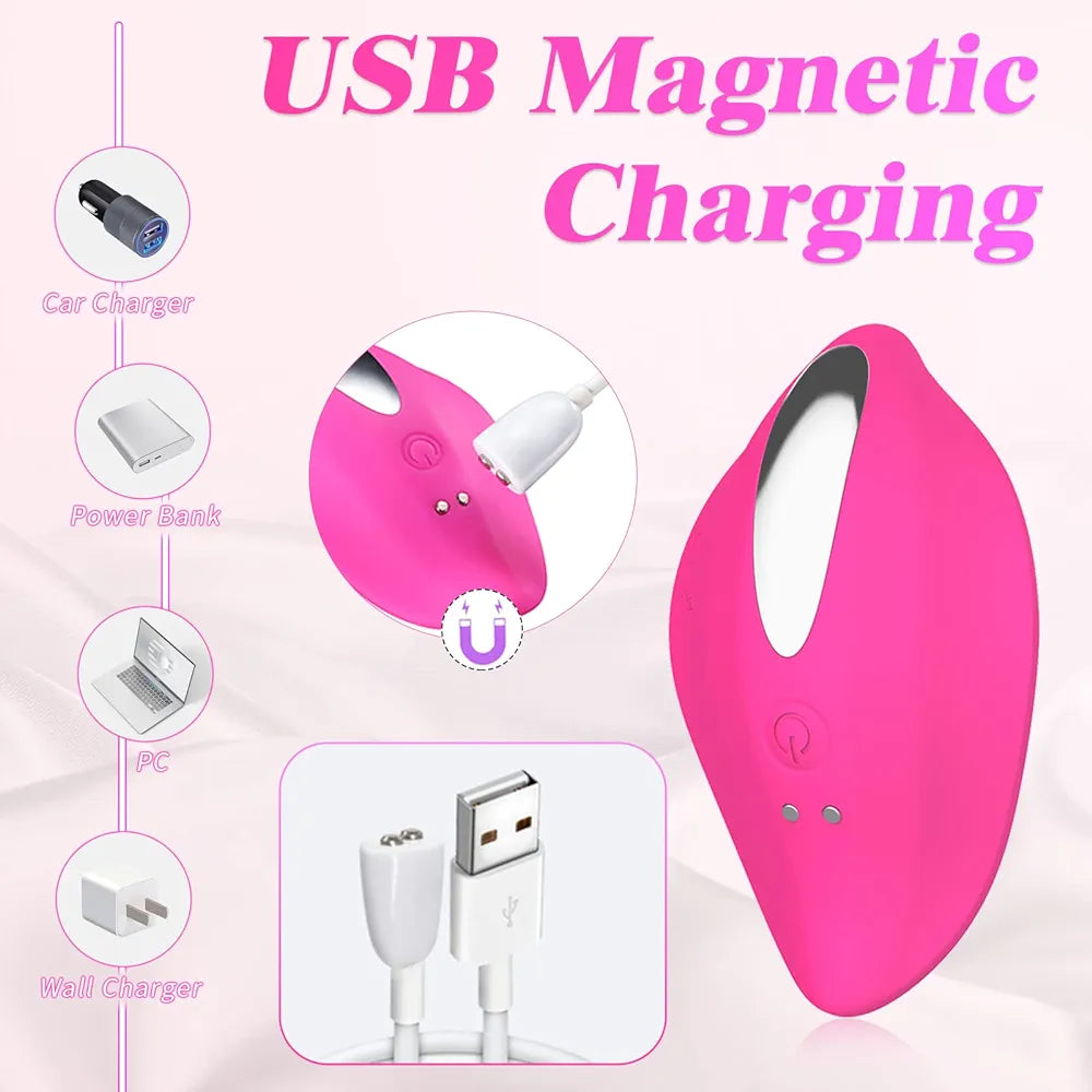 Remote-Controlled Wearable Panty Vibrator with 12 Modes for Couples