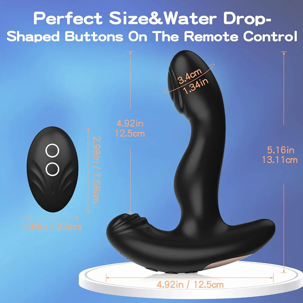Remote-Controlled Prostate Massager and Wearable Butterfly Vibrator with 20 Modes
