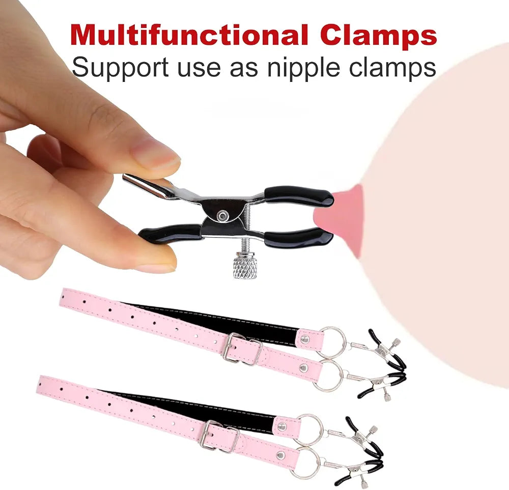 Adjustable Stainless Steel Spreader Bar with Adjustable Clamps for Couples