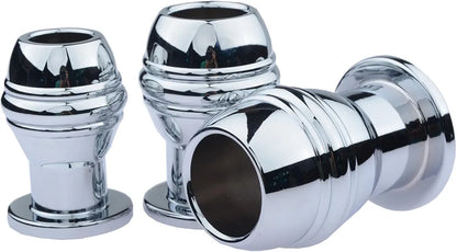 Stainless Steel Hollow Anal Plug with Enema Flushing System for Anal Training and Expansion