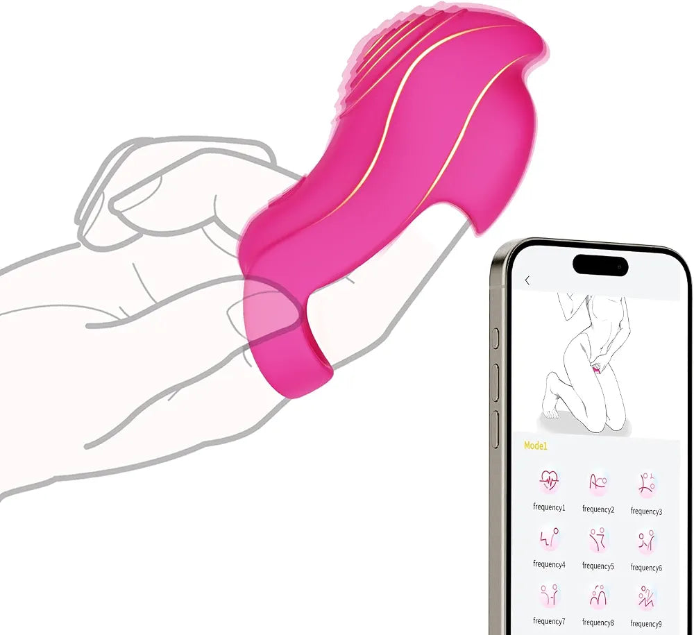 Premium Waterproof Mini Finger Vibrator with App-Controlled Stimulation for Couples