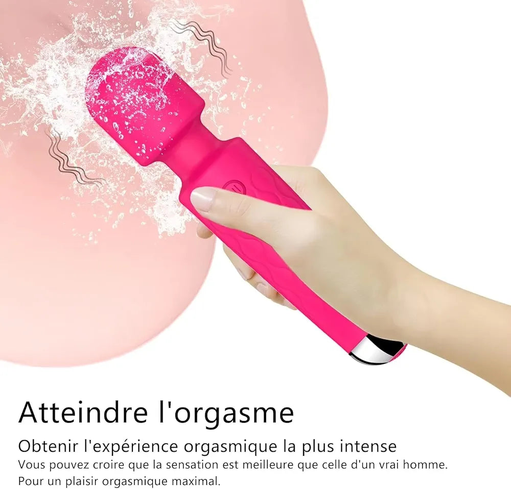 Premium Rechargeable Wand Massager with 160 Vibration Modes for Targeted Clitoral and G-Spot Stimulation