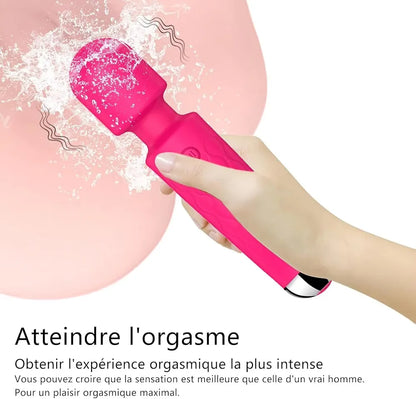 Premium Rechargeable Wand Massager with 160 Vibration Modes for Targeted Clitoral and G-Spot Stimulation