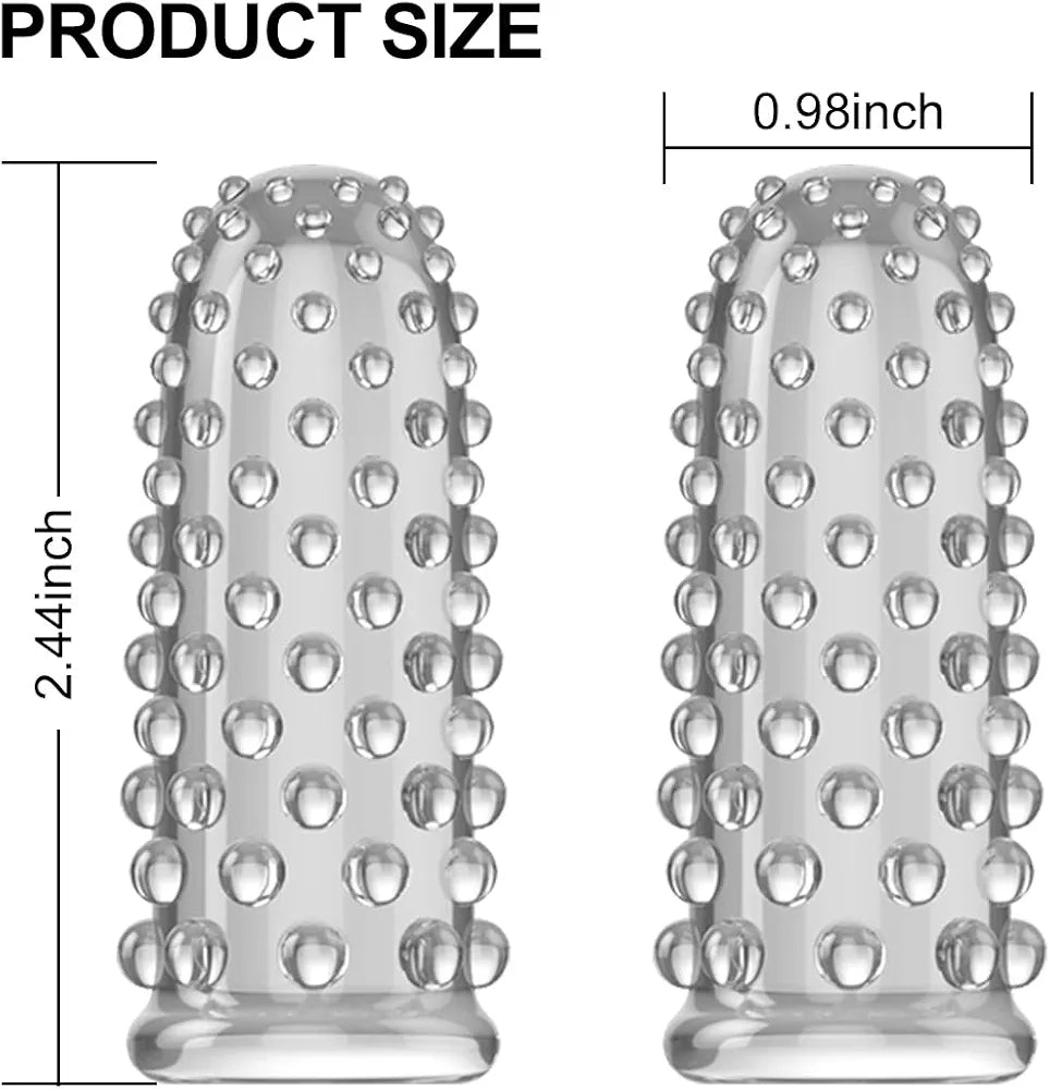 Silicone Finger Sleeves for G-Spot and Nipple Stimulation - 2 Pack