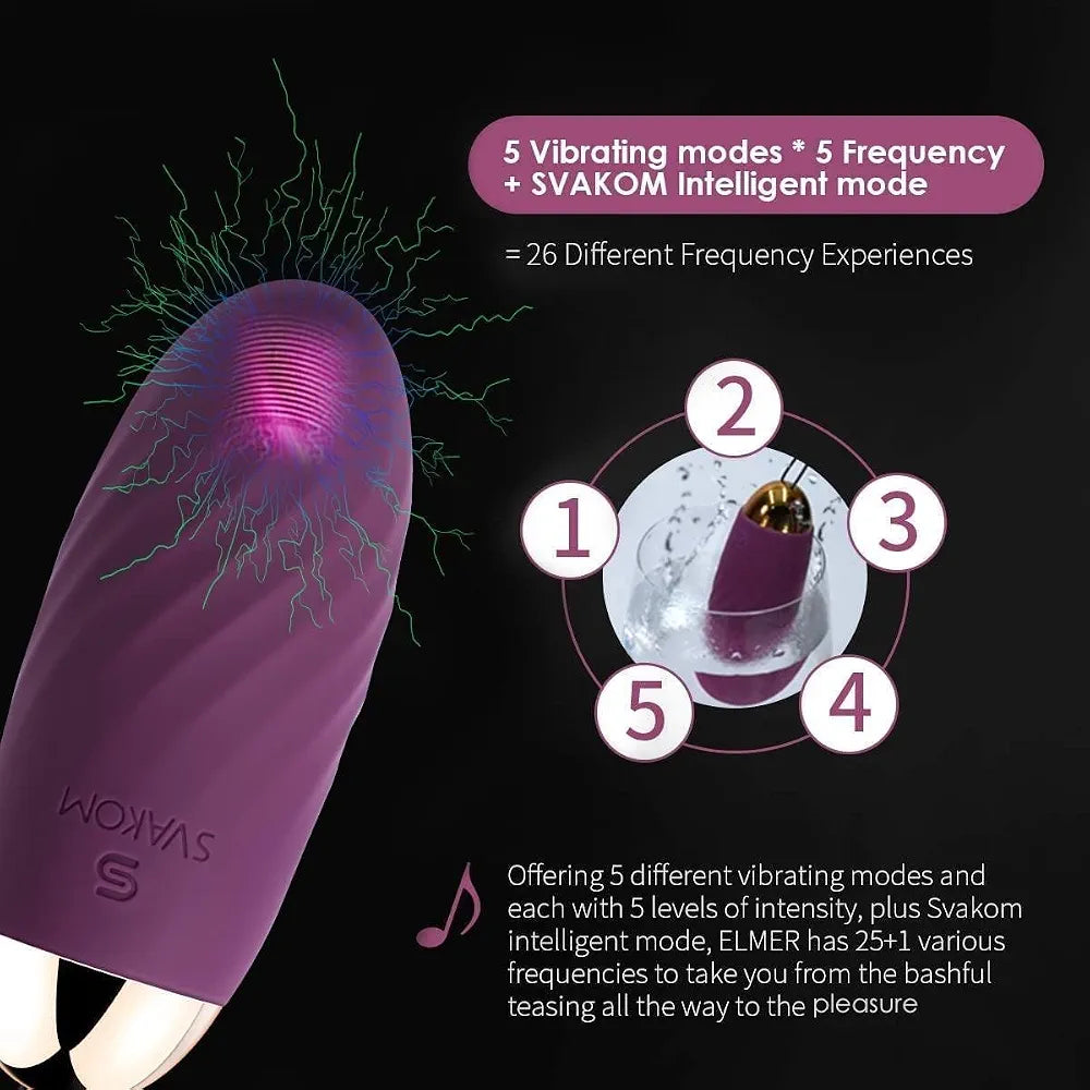 SVAKOM Elmer Wireless Remote-Controlled Bullet Vibrator - Discreet Vibrating Egg