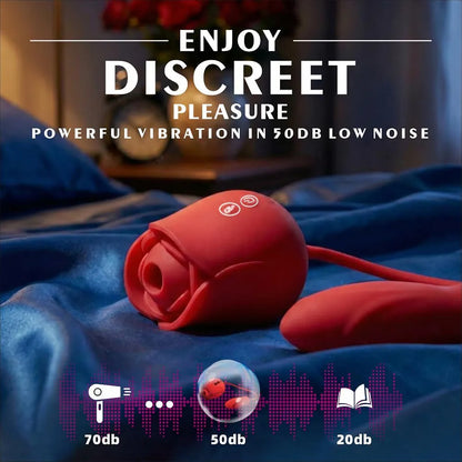 10-Mode Rose Suction & Vibration Stimulator for Couples