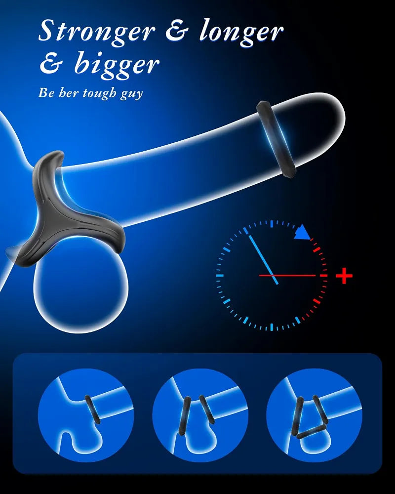 Premium Silicone Stretchy Penis Ring Set for Enhanced Performance and Stimulation