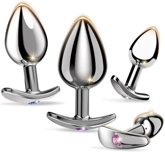 4-Piece Crystal Base Anal Training Kit for Beginners