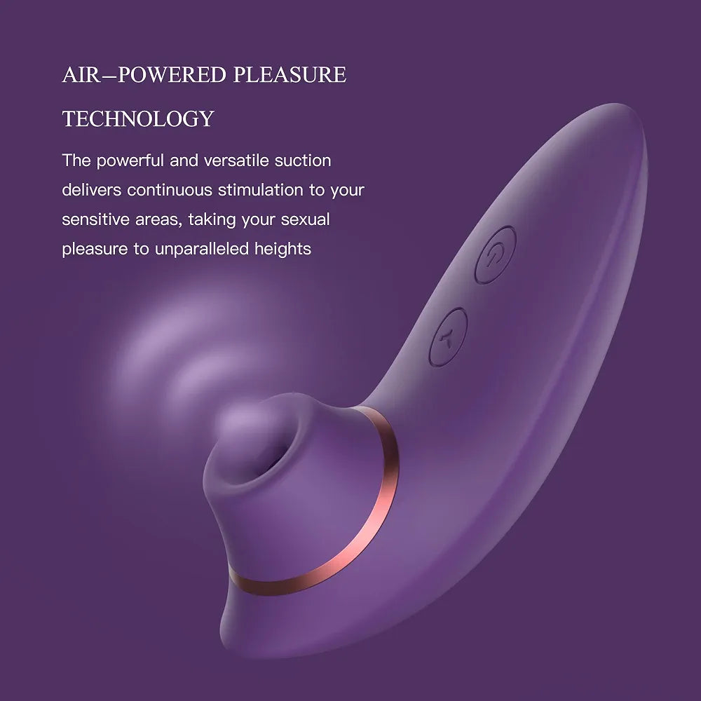 Rose-Shaped 2-in-1 Clitoral Suction and Vibration Stimulator - 9 Modes Waterproof Sex Toy for Women