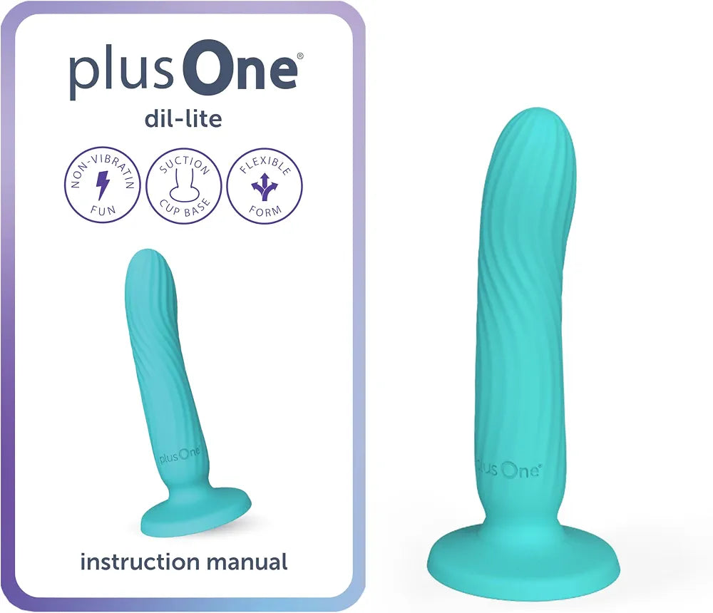 plusOne Dil-lite Internal Stimulator - Ergonomic Flexible Non-Vibrating Silicone Dildo