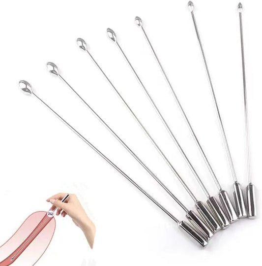 7-Piece Stainless Steel Urethral Dilator and Sounding Set for Male Stimulation