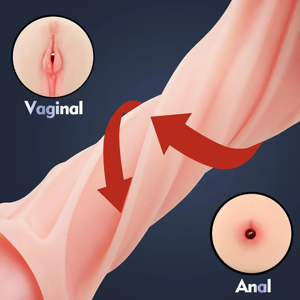 Realistic Open-Ended Male Masturbator with 9 Vibration Modes