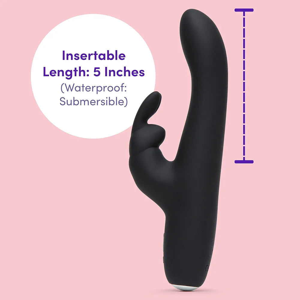 Fifty Shades of Grey Slimline Silicone G-Spot Rabbit Vibrator - 9 Vibration Modes, 3 Speeds, Rechargeable & Waterproof