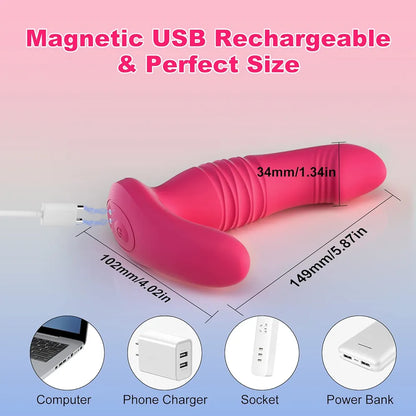 App-Controlled Wearable Thrusting G-Spot & Clitoral Vibrator with 9 Modes for Couples