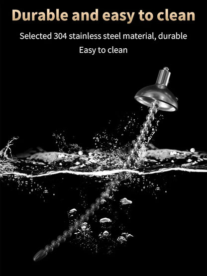 Heuceo 5.3-inch Stainless Steel Electric Shock Urethral Dilator and E-Stim Sound Set