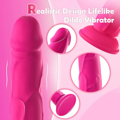 Premium Silicone G-Spot & Clitoral Vibrator with 10 Modes and Suction Base