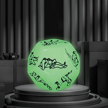 Glow-in-the-Dark Adult Couple's Bedroom Game Dice