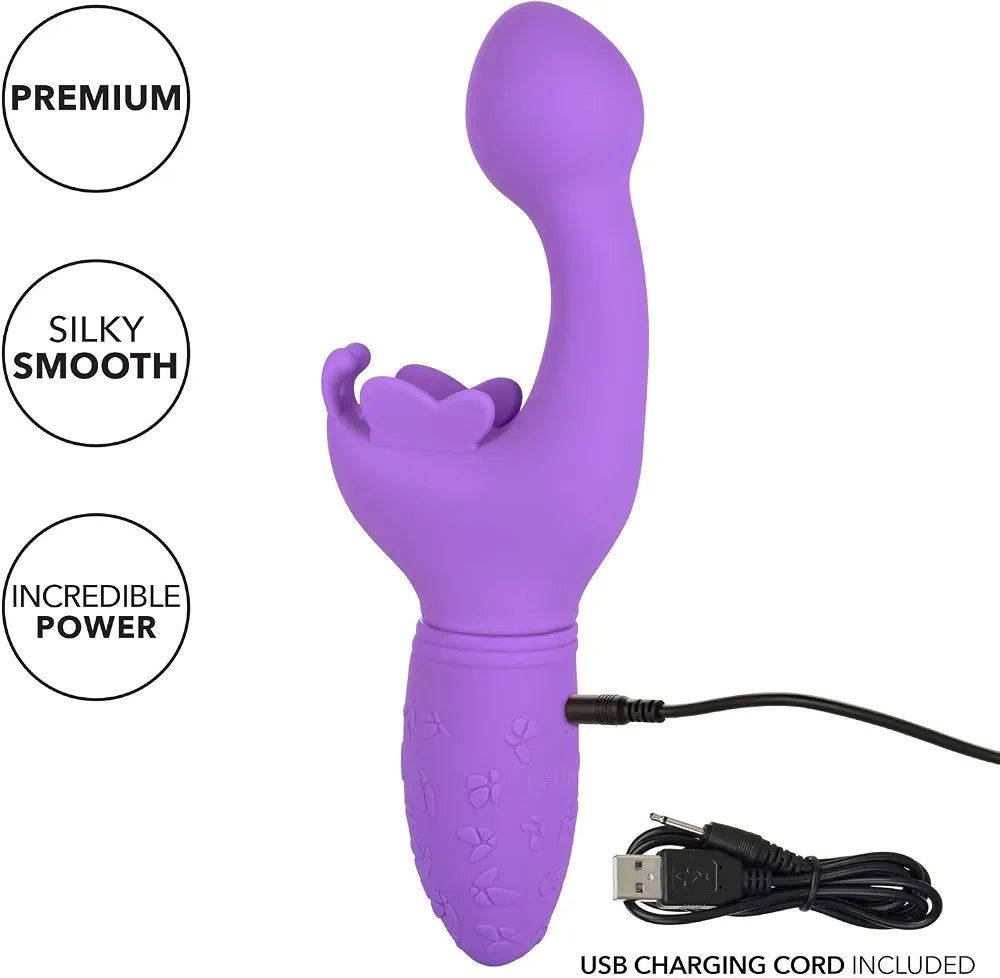CalExotics Butterfly Kiss Rechargeable Vibrator - Purple