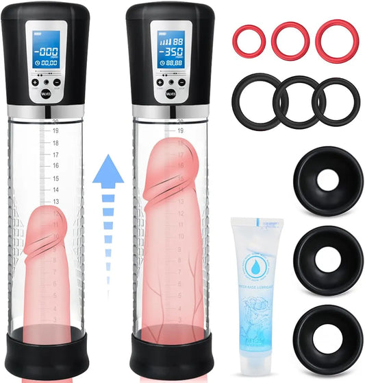 Automatic Male Penis Pump with LED Display and Pressure Control for Erection Enhancement