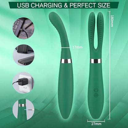 9-Mode Rabbit G-Spot and Clitoral Wand Vibrator for Couples