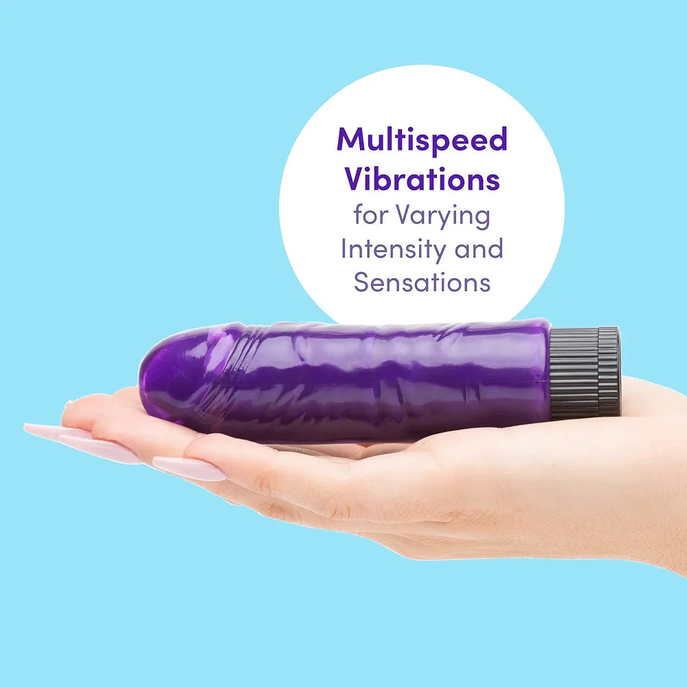 Lovehoney 5-Inch Realistic Multispeed Vibrating Dildo - Purple