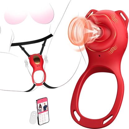 App-Controlled Wearable Clitoral Suction Vibrator and Remote Couples Stimulator