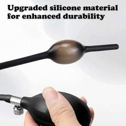 Inflatable Vibrating Urethral Sounding Rod with Catheter for Male BDSM Play