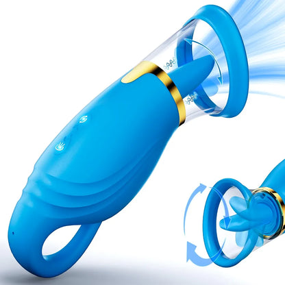 4-Mode Vacuum Clitoral & Nipple Stimulator with 5-Speed Tongue Licking Function