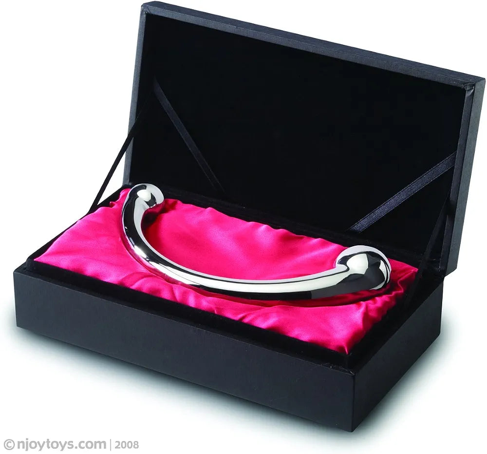 Njoy Pure 7.5-Inch Polished Stainless Steel G-Spot Wand for Adults