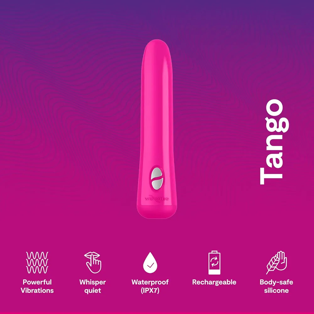 Tango Rechargeable Waterproof Clitoral Vibrator with 8 Modes