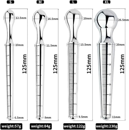Heuceo 12.5CM Stainless Steel Graduated Urethral Dilator and Prostate Stimulator for Men