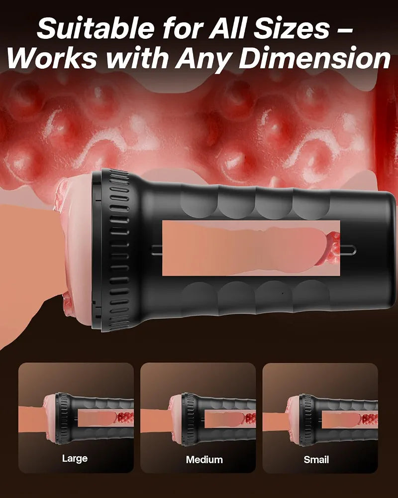 Viigoo Realistic 6.7-inch Pocket Pussy Masturbation Stroker for Men - Quiet Adult Sex Toy