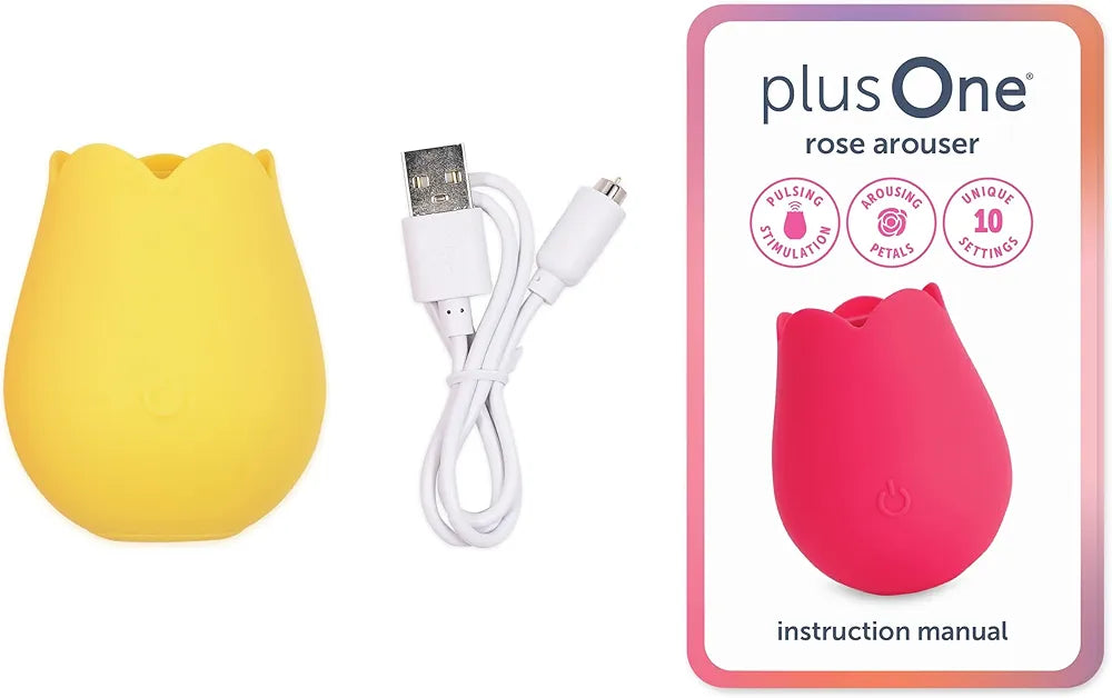 Premium Waterproof Rose-Shaped Clitoral and Nipple Stimulator with 10 Vibration Modes