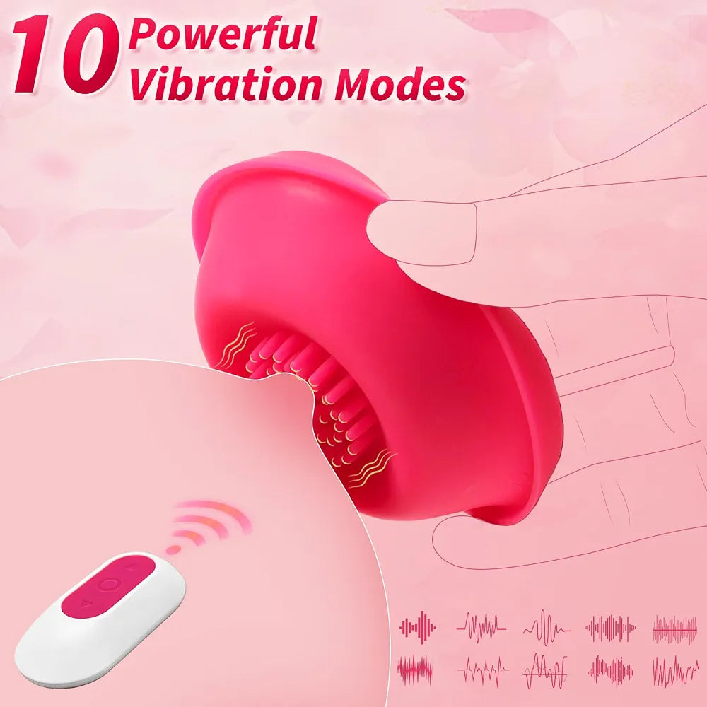 Rose-Shaped Silicone Nipple Suction Vibrator with Multi-Speed Stimulation